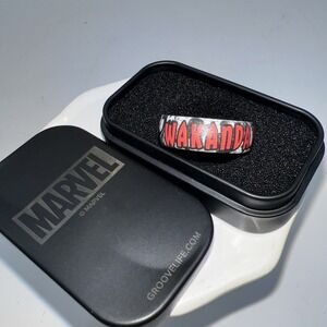 Marvel Comics Groove Life Black Panther Wakanda Silicone Ring New